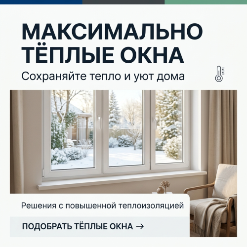 Максимально теплые окна