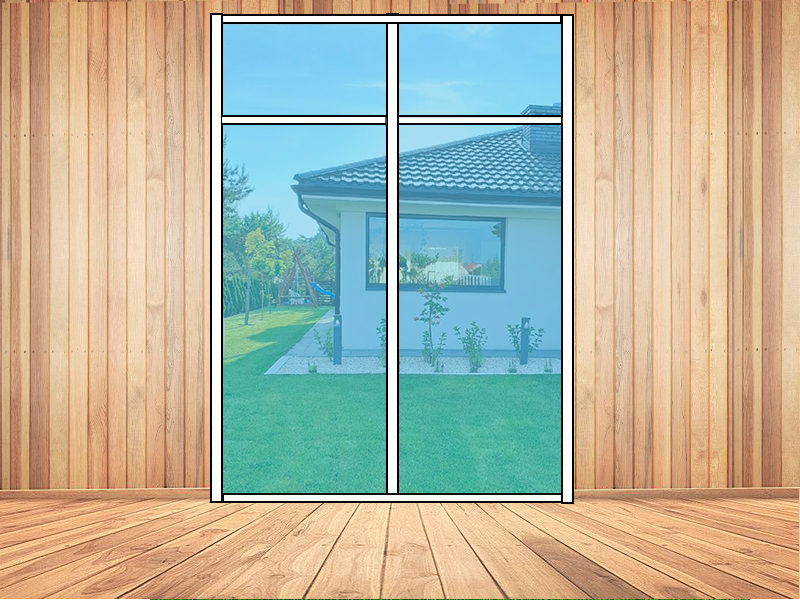 Глухие и распашные холодное остекление ширина 2м  высота 2,7м Provedal P400 две глухие створки белый