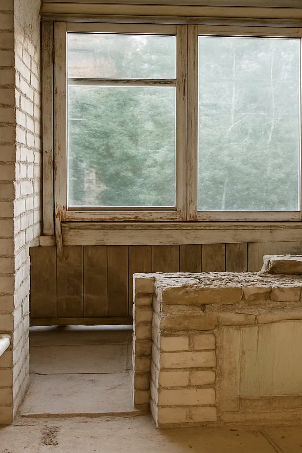 Демонтаж порога балконной двери в кирпичном доме