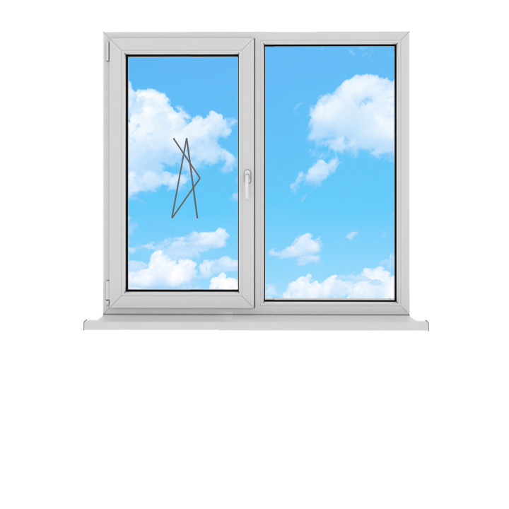 Окно ПВХ Rehau Blitz Vorne Эконом 1280x1380 ПО-Г Окно ПВХ Rehau Blitz Vorne Эконом 1280x1380 ПО-Г