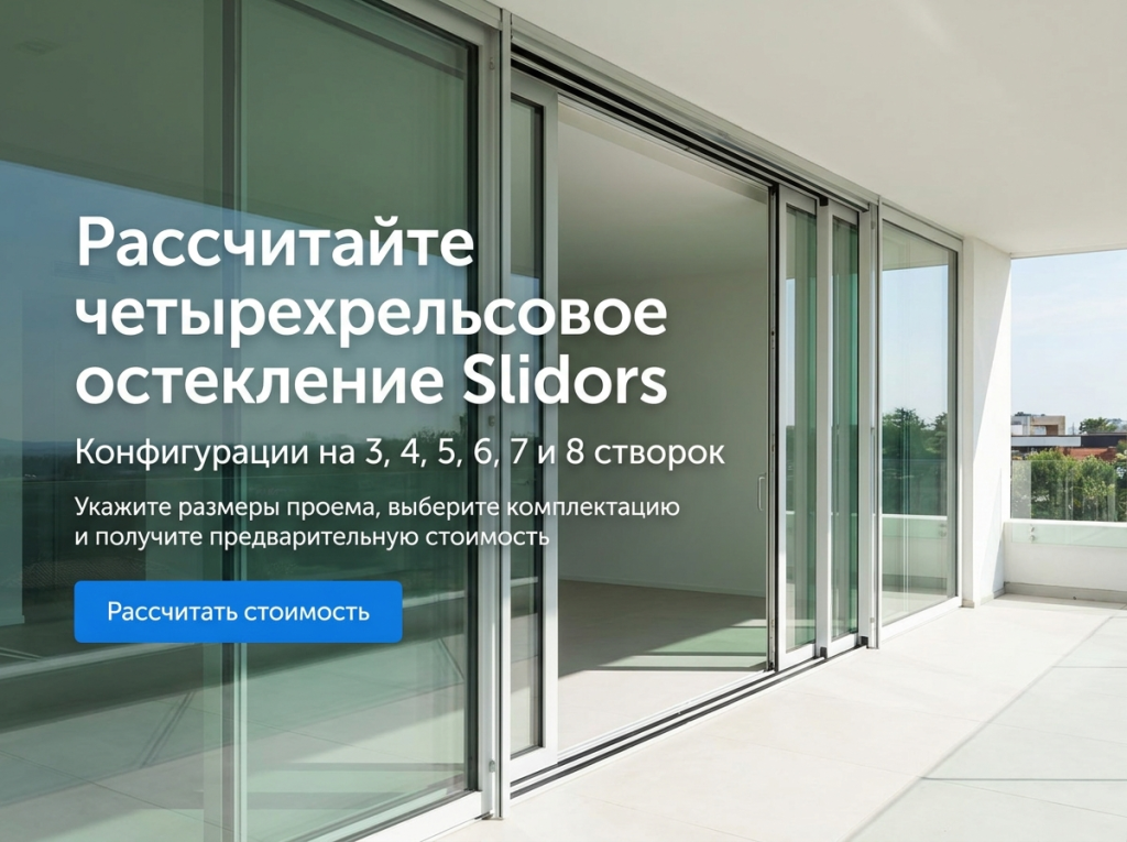 Рассчитайте стоимость Slidors по своим размерам до 2,5 м