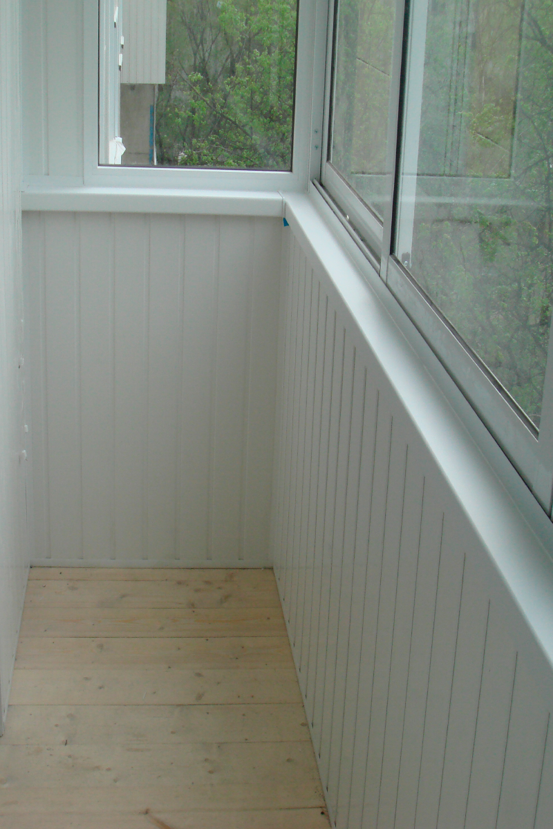 Внутреняя отделка парапетов и лоджий Пластиковой вагонкой (п-т)