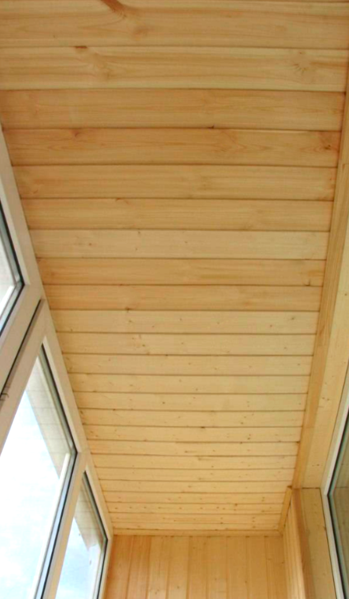 Отделка потолка деревянной Вагонкой класс А (П)