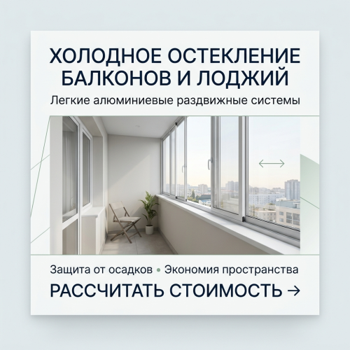Холодное остекление балконов и лоджий