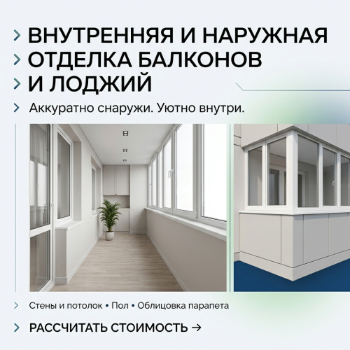 отделка балконов и лоджий