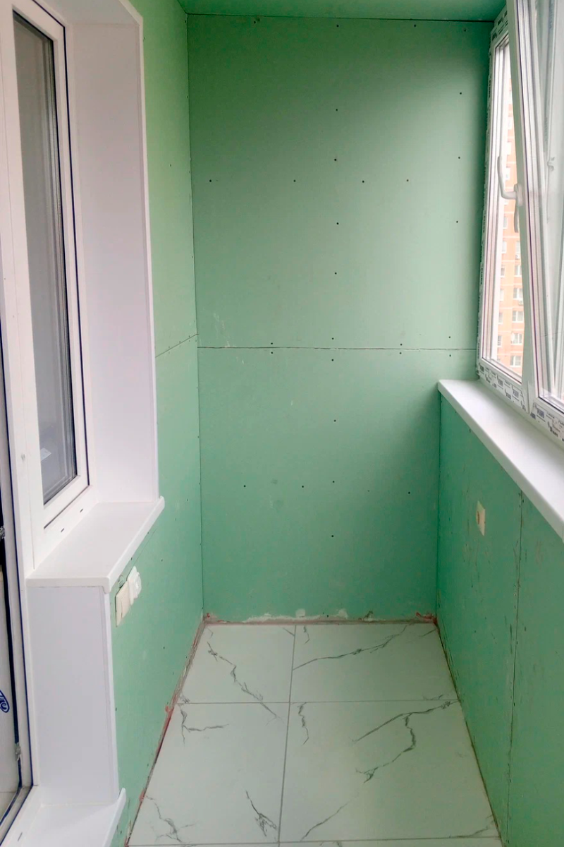 Отделка боковых стен гипоскартоном (с)