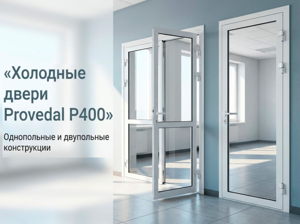 Холодные двери Provedal P400 — лёгкость алюминия и удобство распашного открывания