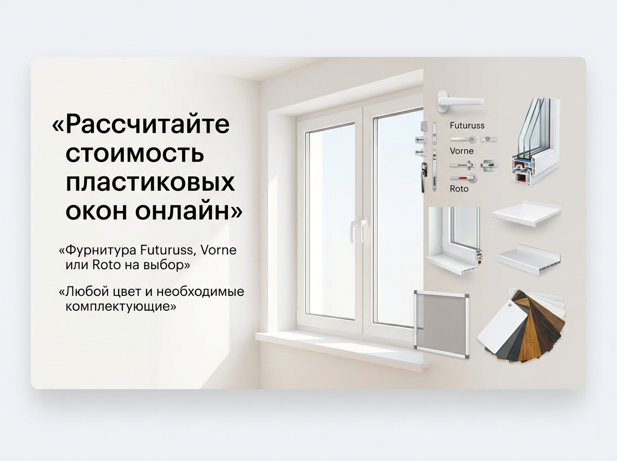 Рассчитайте стоимость окон KÖMMERLING 70 онлайн