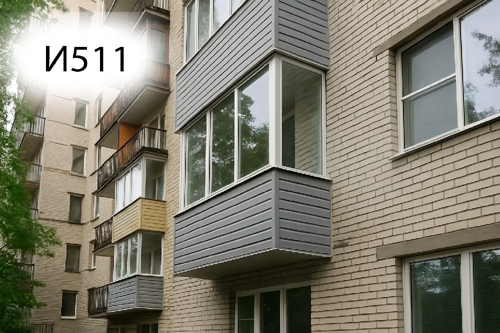 Ремонт балконов в домах серии I-511 - Остекление, отделка, вынос, крыша.