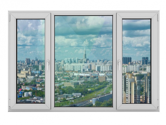  Окно ПВХ трехстворчатое Rehau Intelio Roto 1940x1380 П-Г-ПО-К