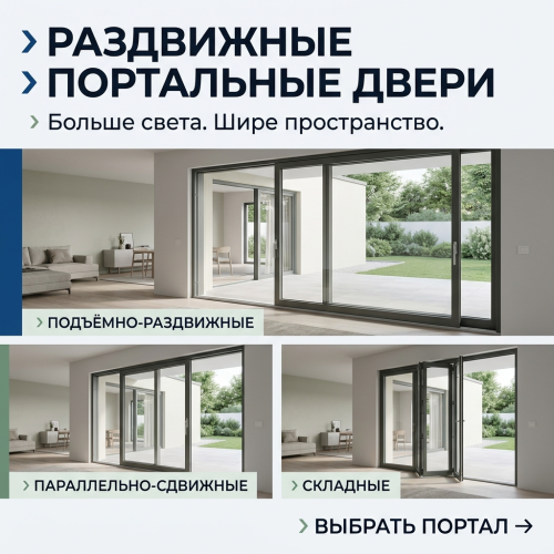 Раздвижные портальные двери