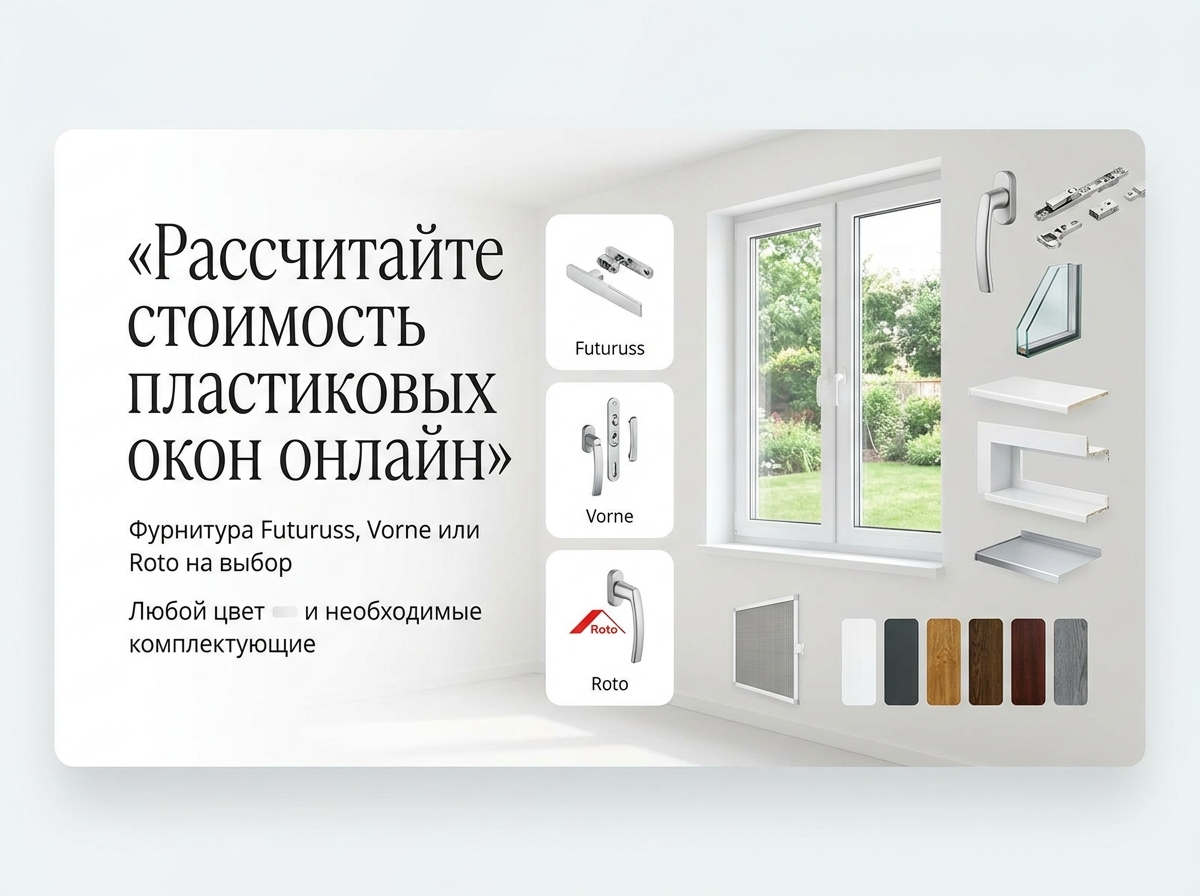 Цены на пластиковые окна KBE Master 70 - в зависимости от фурнитуры, конфигурации и состава заказа.