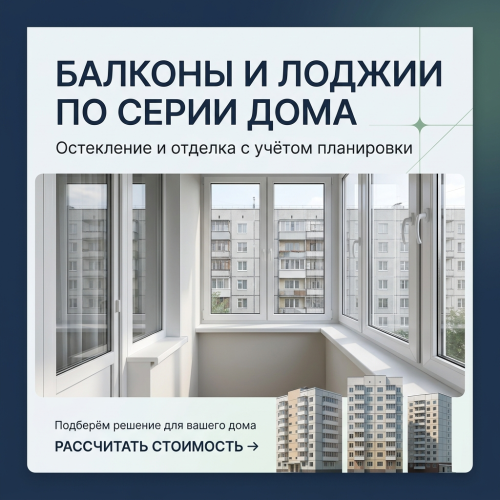 Балконы и лоджий по серии дома