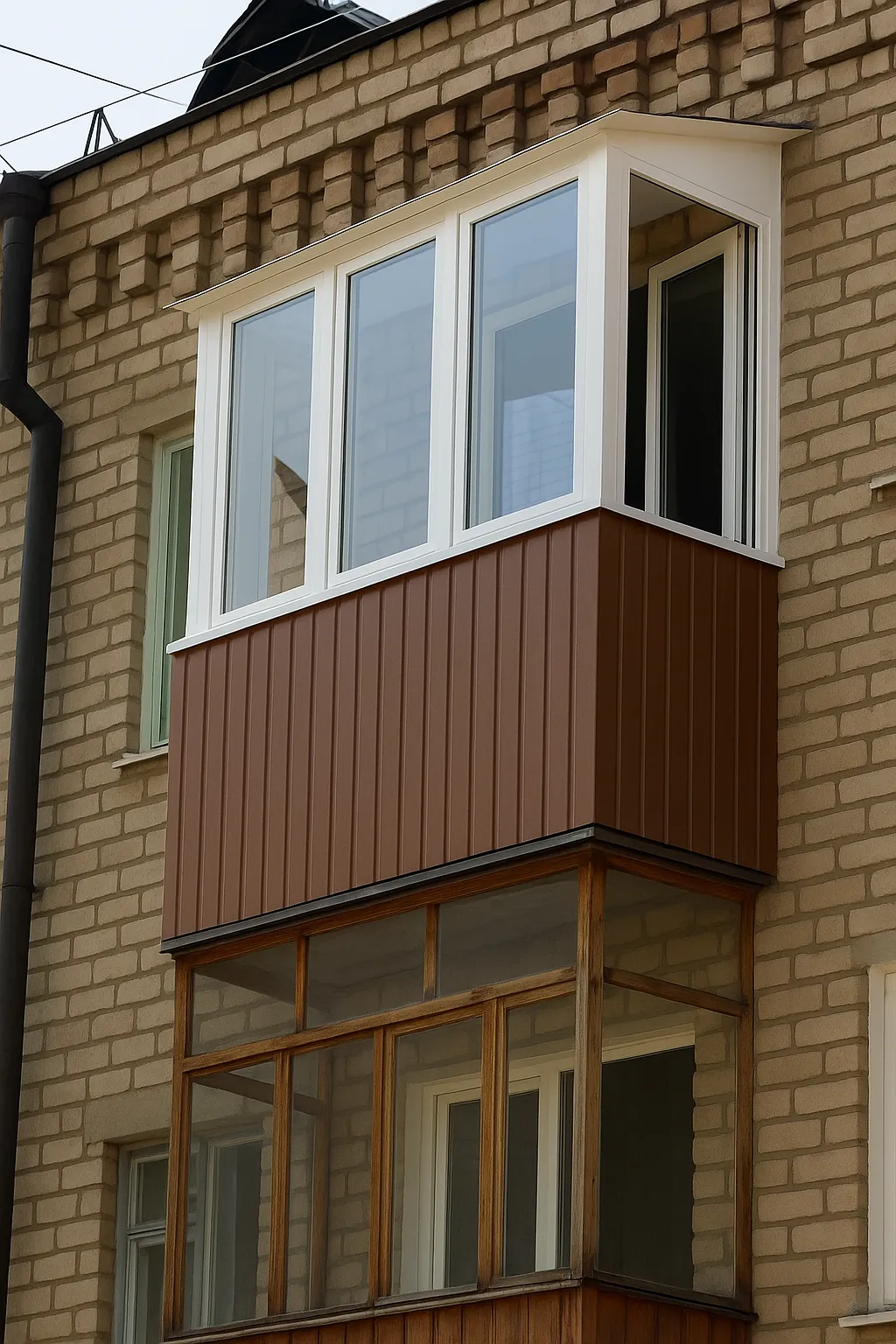 Обустройсто крыши навес (брусья, доска, профлист)