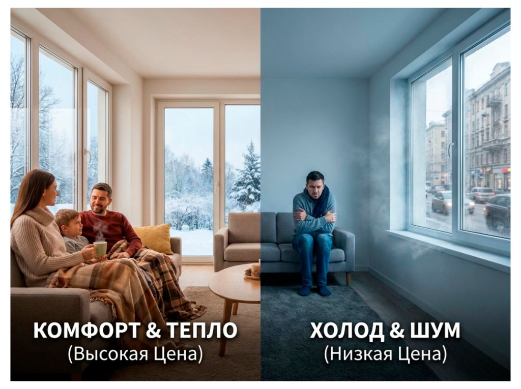 Как виляет стеклопакет на цену