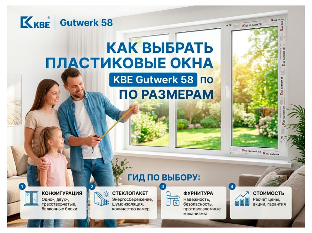 Как выбрать пластиковые окна KBE Gutwerk 58