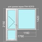 поворотная дверь стекло глухое