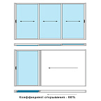 3 створки белый (3/3)