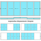 2-х полосная 6 створок белый