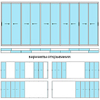 2-х полосная 10 створок белый