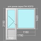 поворотная дверь с сендвичем глухое